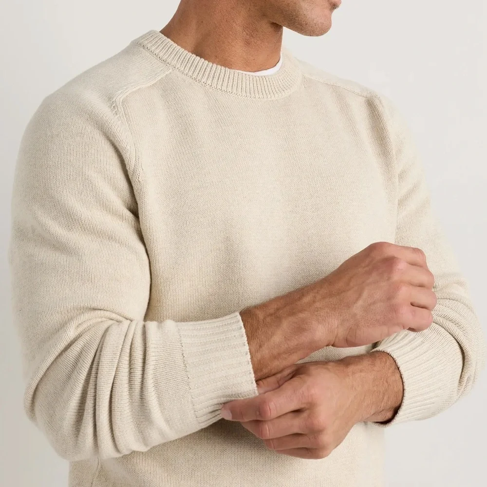 Men's Banana Republic Cream Crewneck Sweatshirt